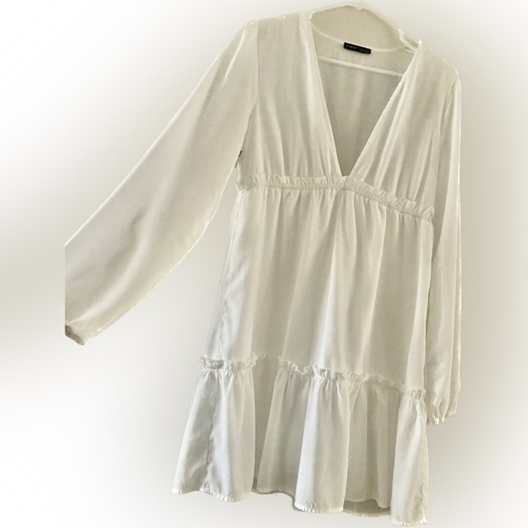 Shein White long sleeved mini dress - Picture 4 of 6